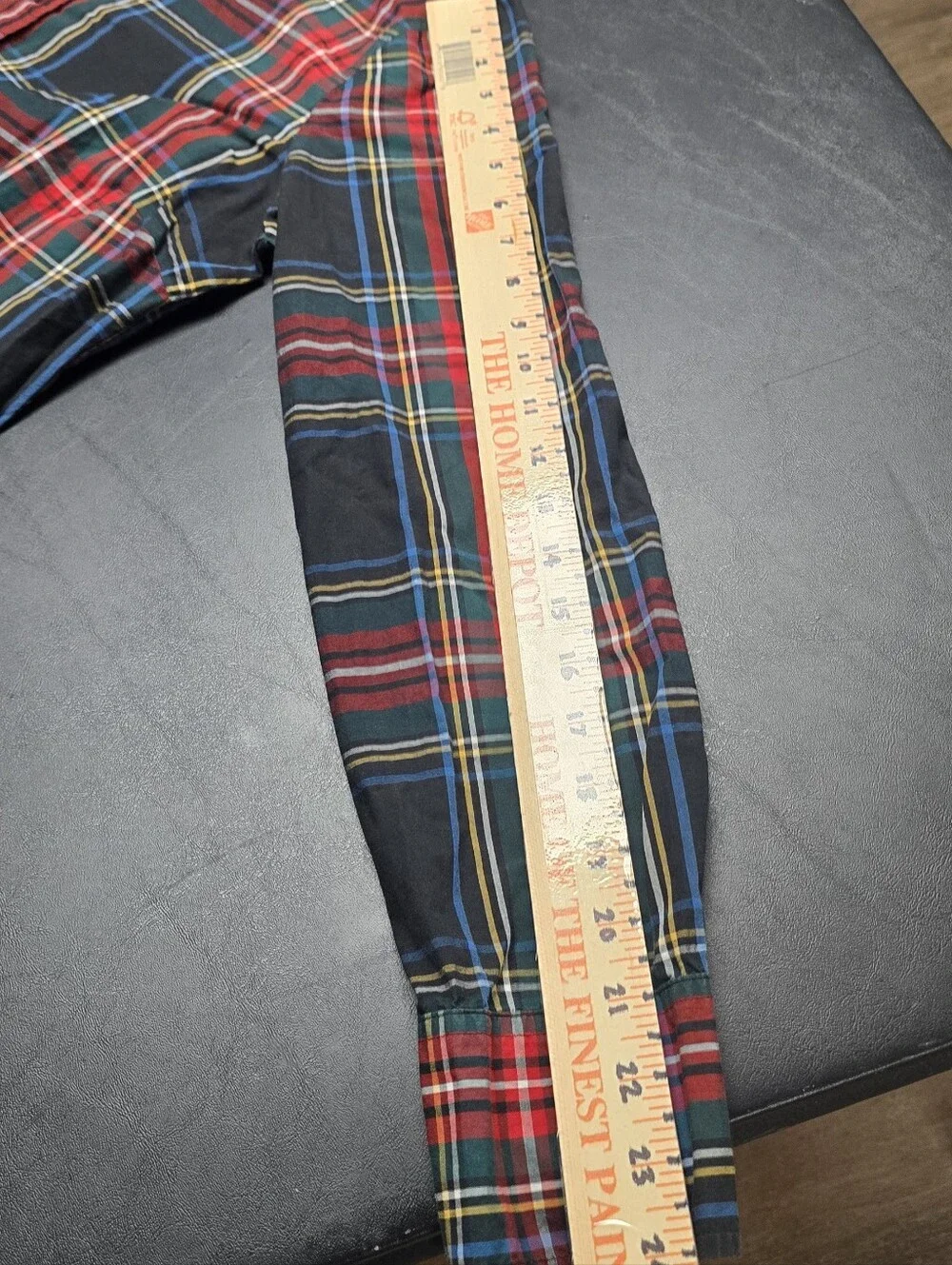 J. Crew Perfect Shirt Stewart Tartan Plaid Red Green Button Down 12 Preppy